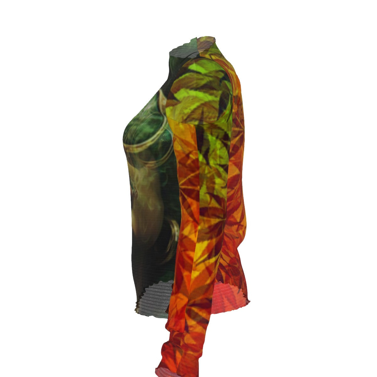 WHI Women's Rasta Groove Sheer Blouse
