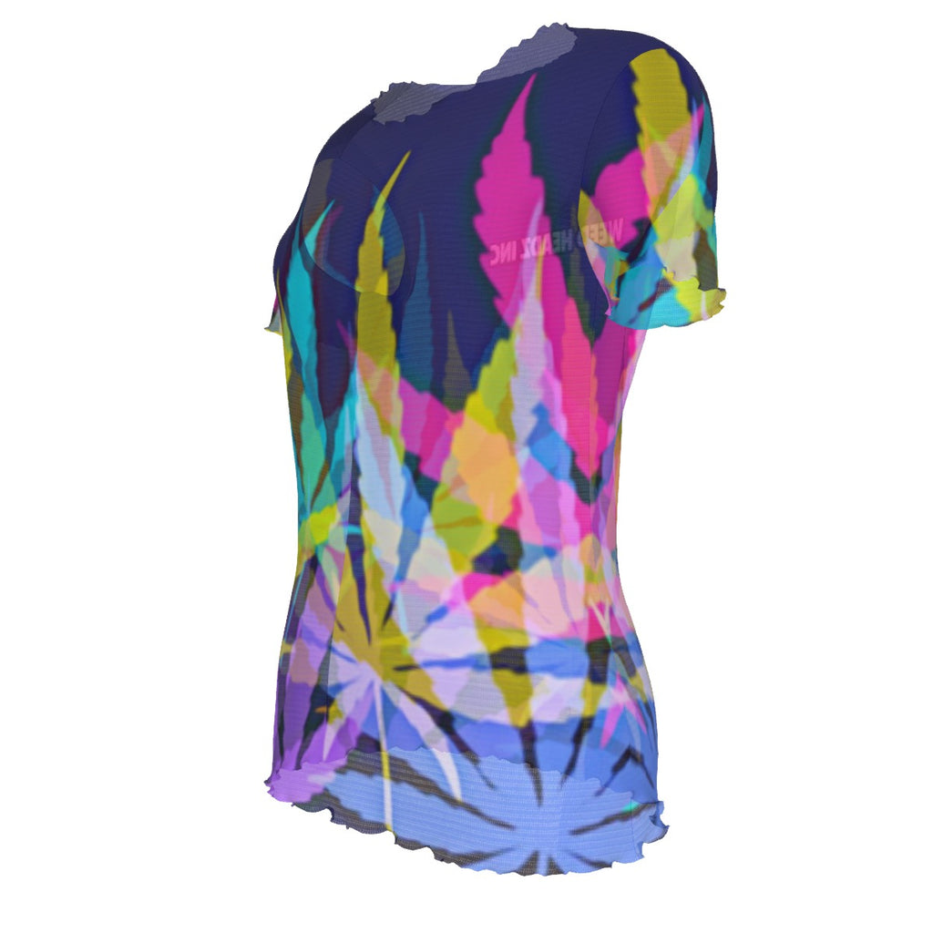 WHI Women's Dime Piece Short Sleeve Sheer Blouse