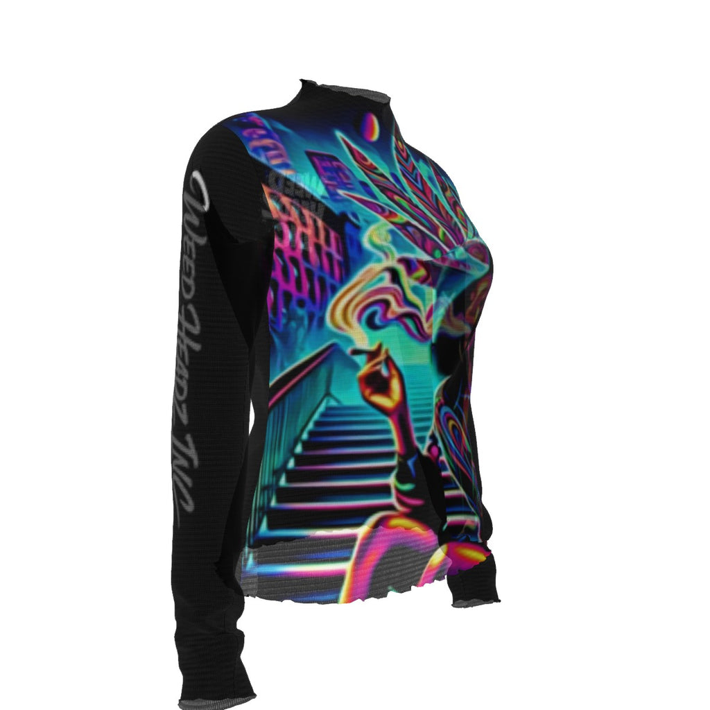WHI Women's Neon Blaze Sheer Blouse