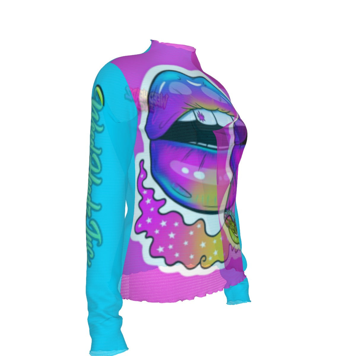 WHI Women's Sticky Kisses Sheer Blouse