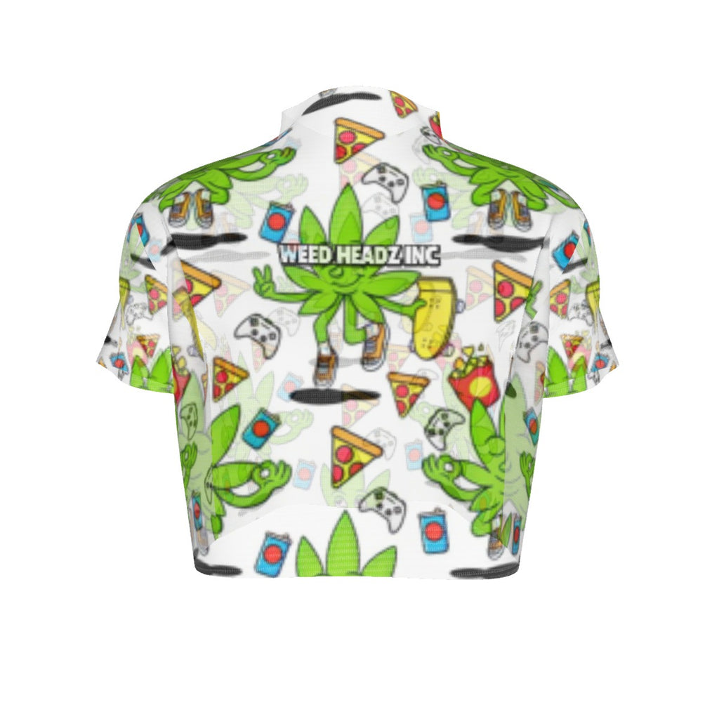 WHI Women's HHS Short Sleeves Sheer Crop Top