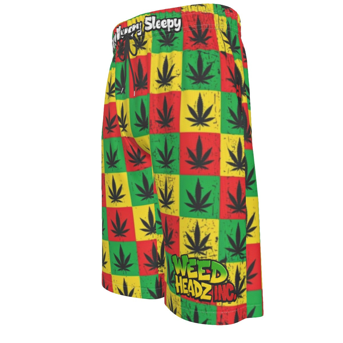 WHI Men's Rasta Chess Over-The-Knee Shorts