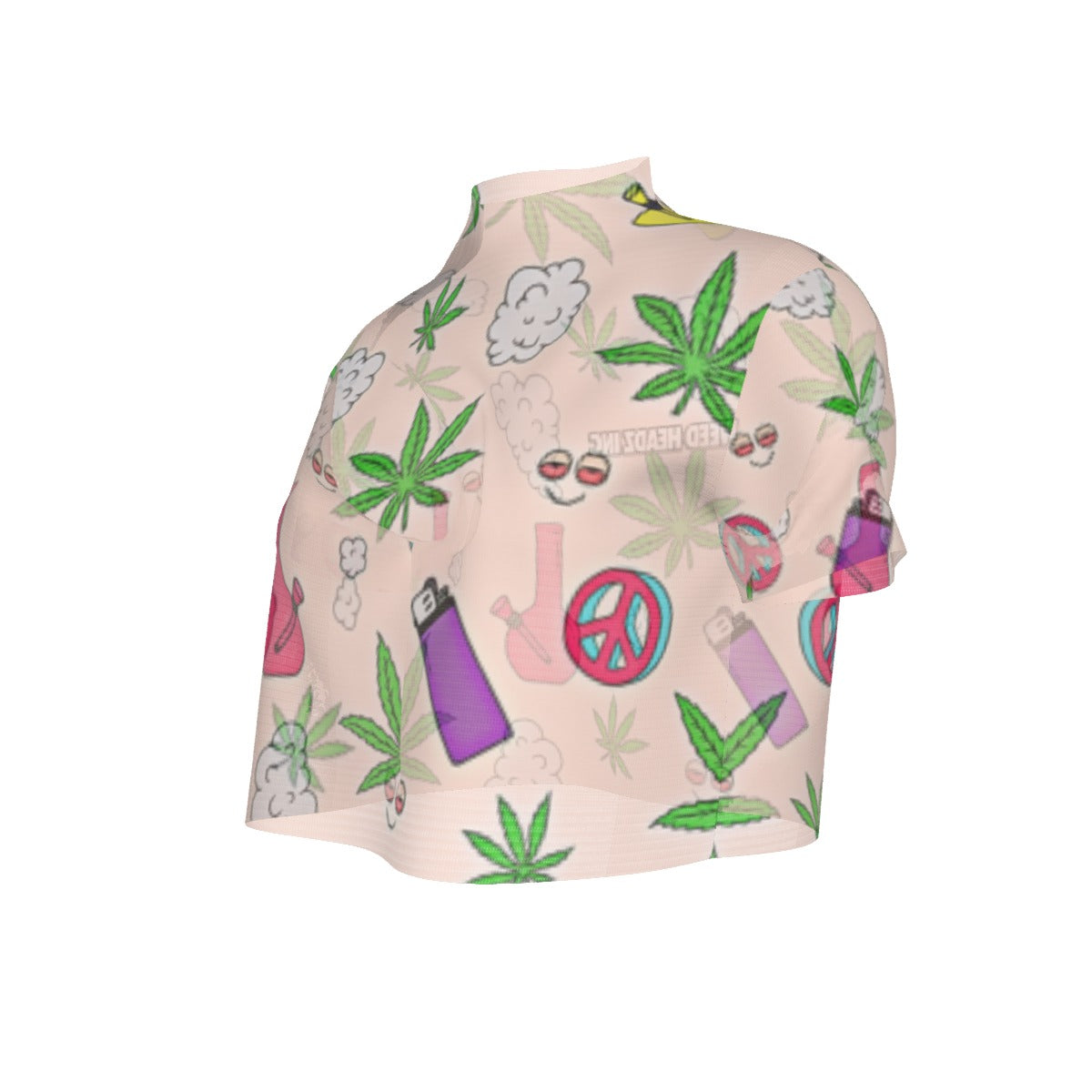 WHI Women's Bol Time Short Sleeves Sheer Crop Top
