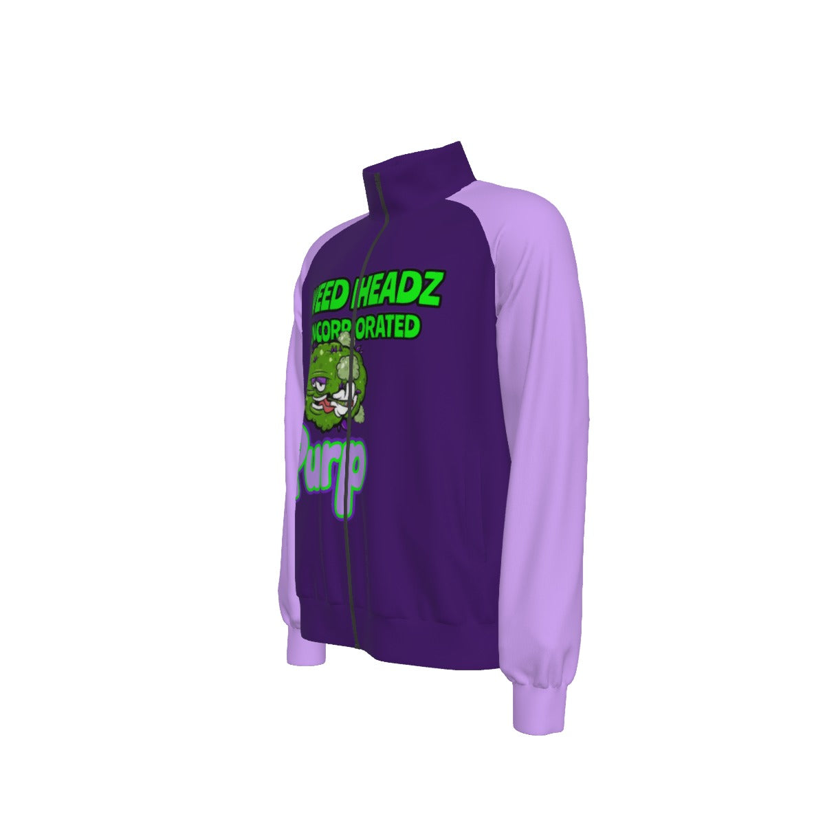 All-Over Print Men's Raglan-Sleeve Stand Collar Jacket