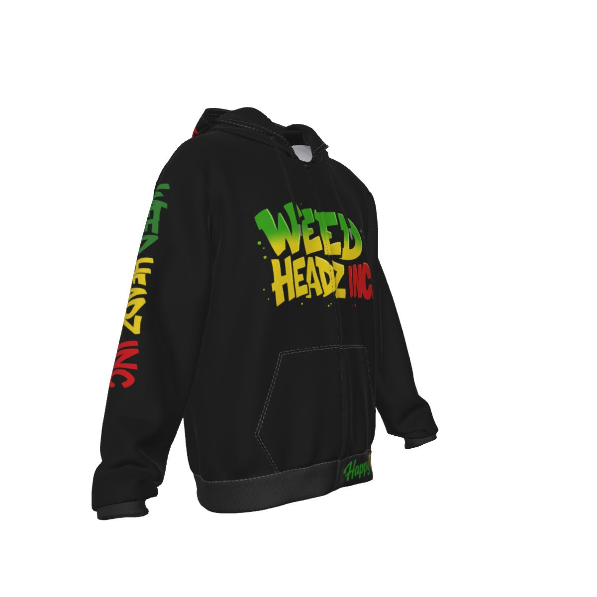 WHI Men's Rasta Luv Zip Up Hoodie