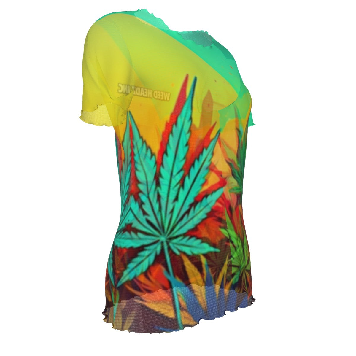 WHI Women's Groovin Short Sleeve Sheer Blouse