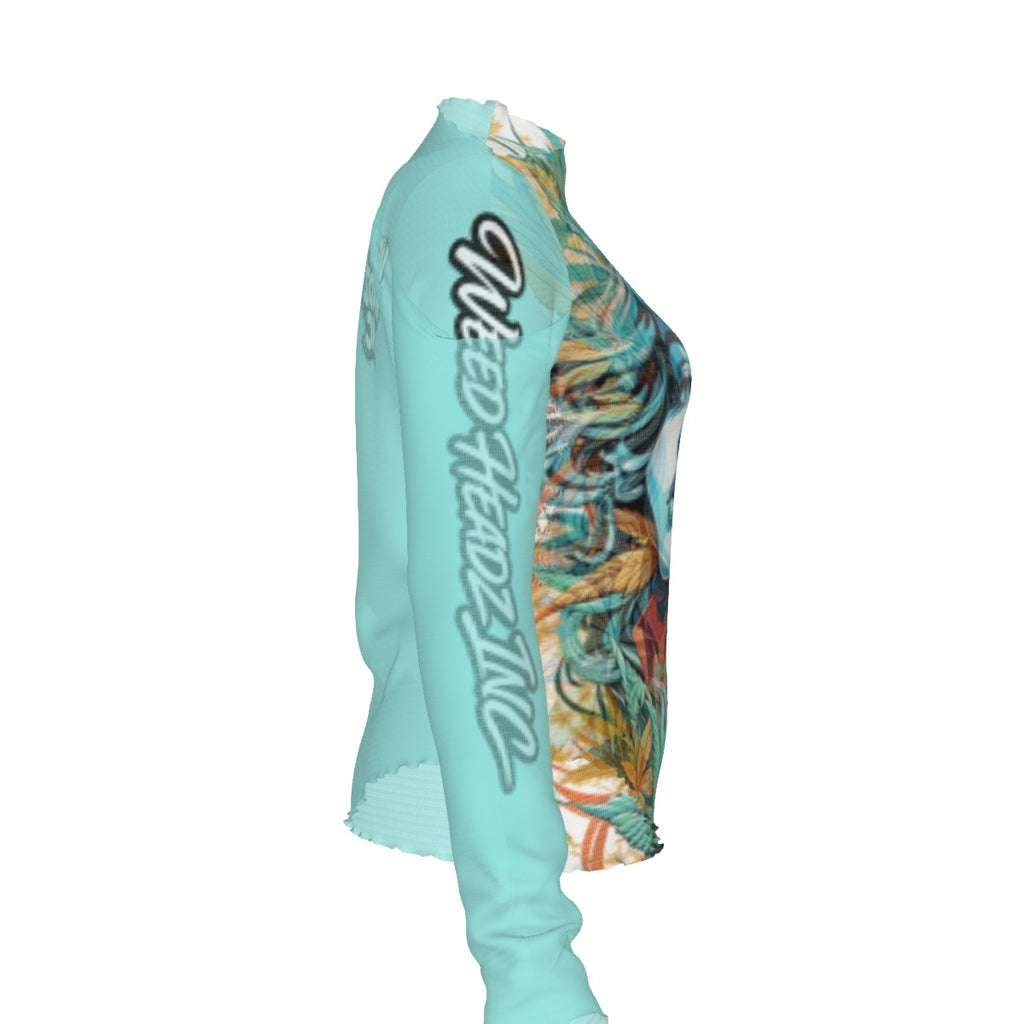 WHI Women's Sweet Blue Sheer Blouse