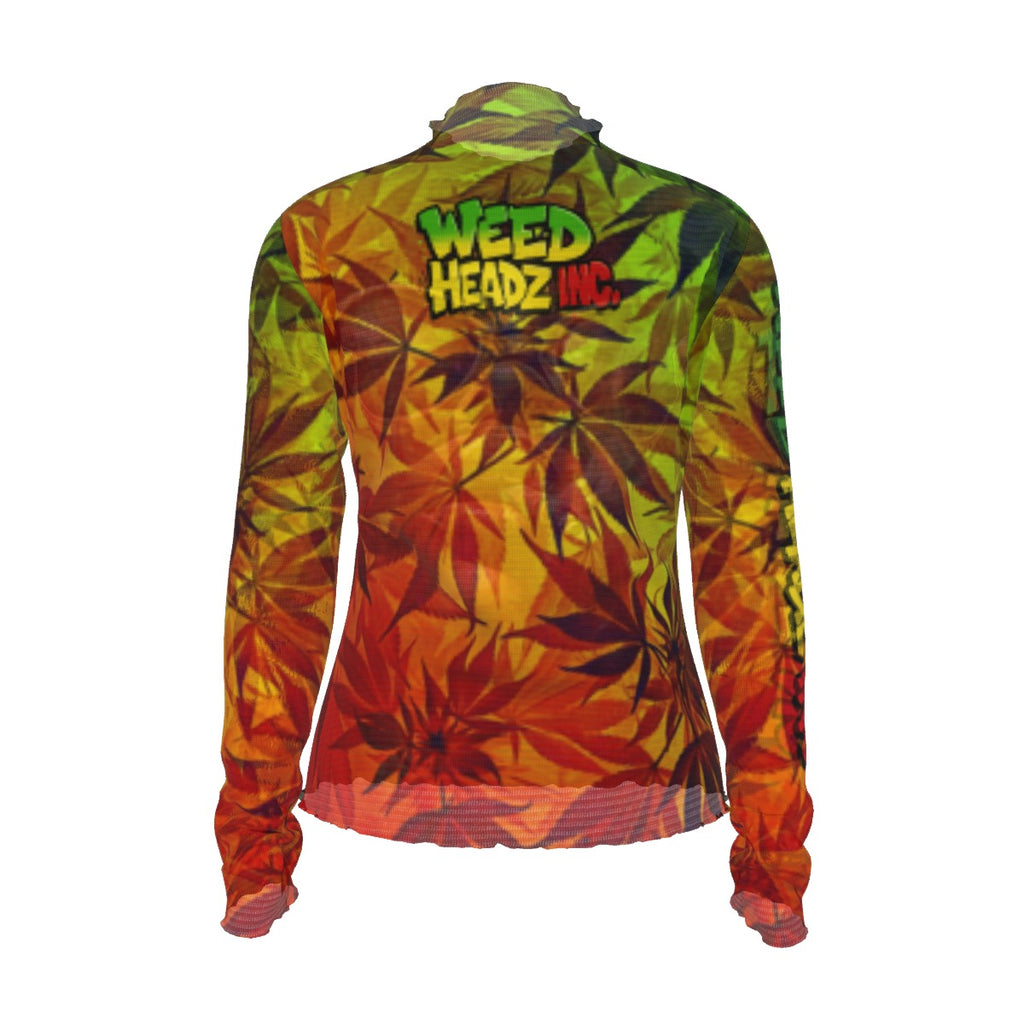 WHI Women's Rasta Groove Sheer Blouse