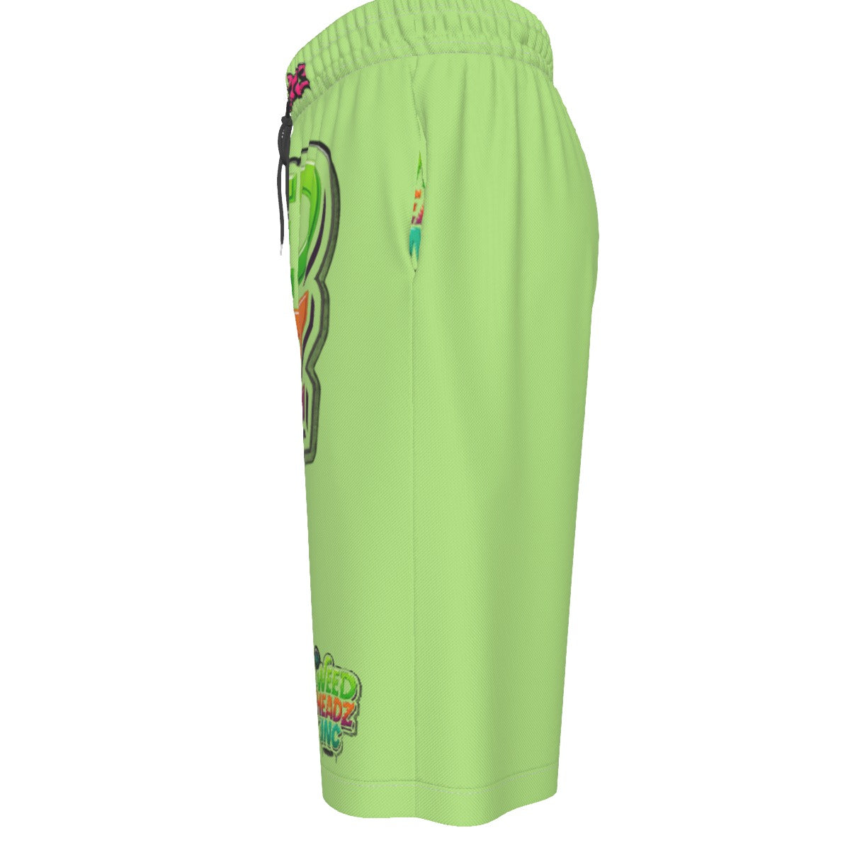WHI Men's Fire Green Over-The-Knee Shorts