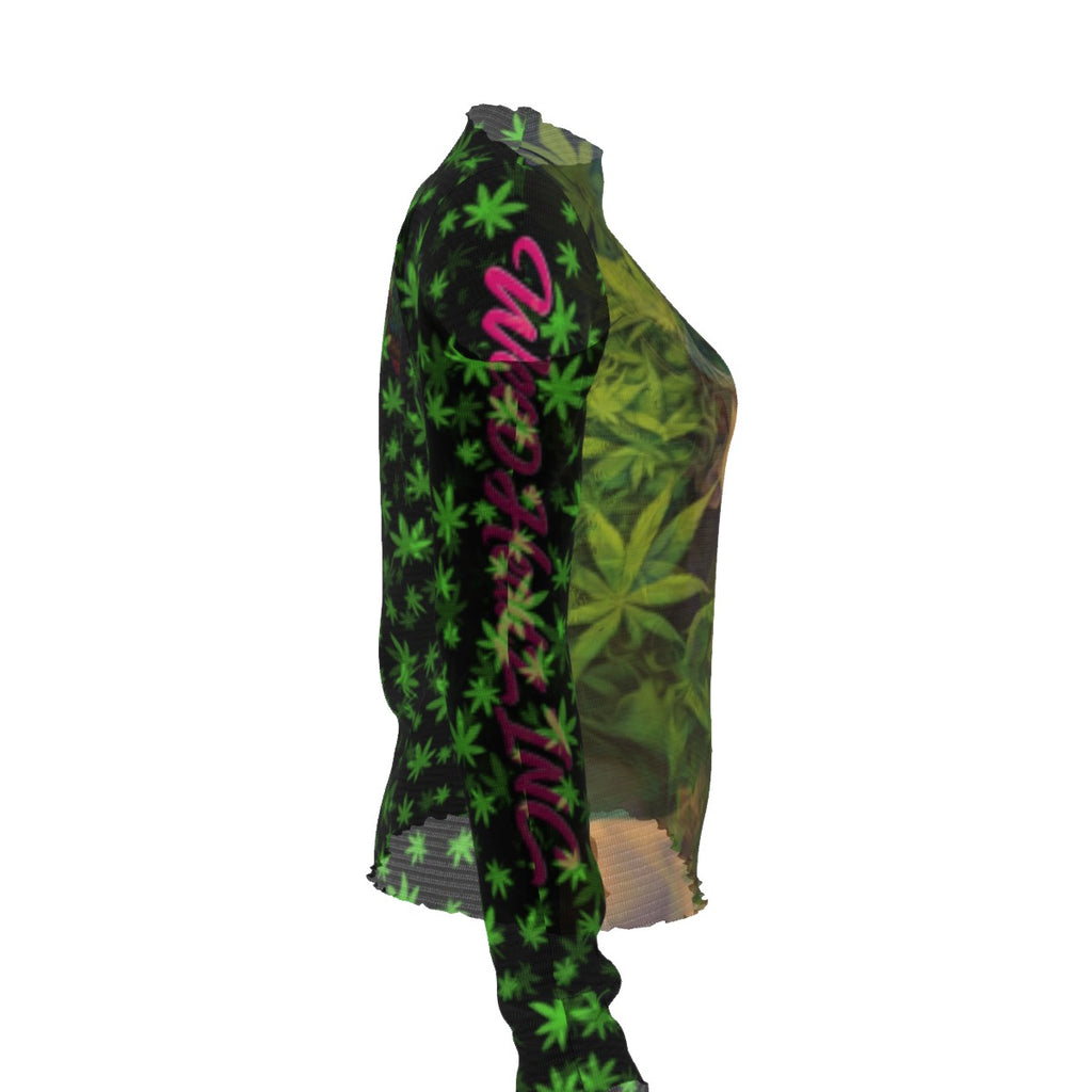 WHI Women's Green Blast Sheer Blouse