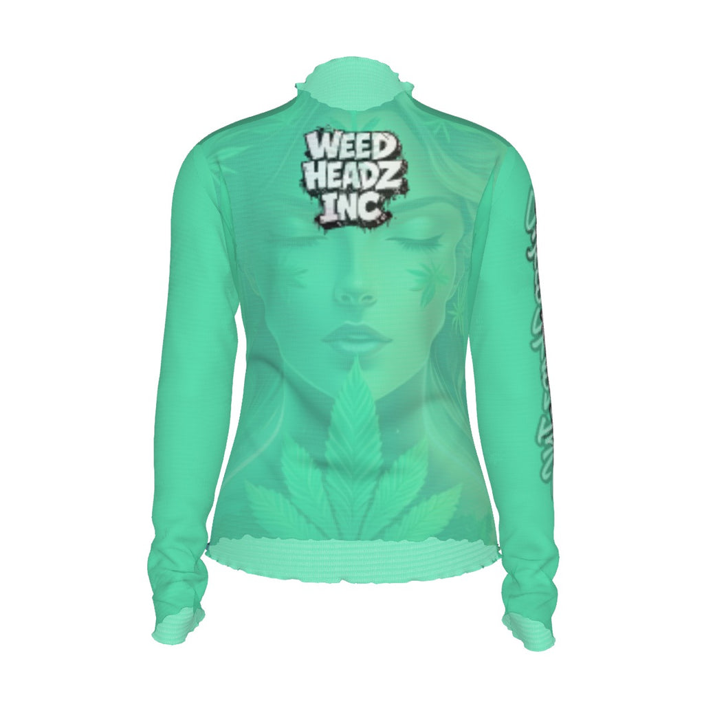 WHI Women's Green Grace Sheer Blouse