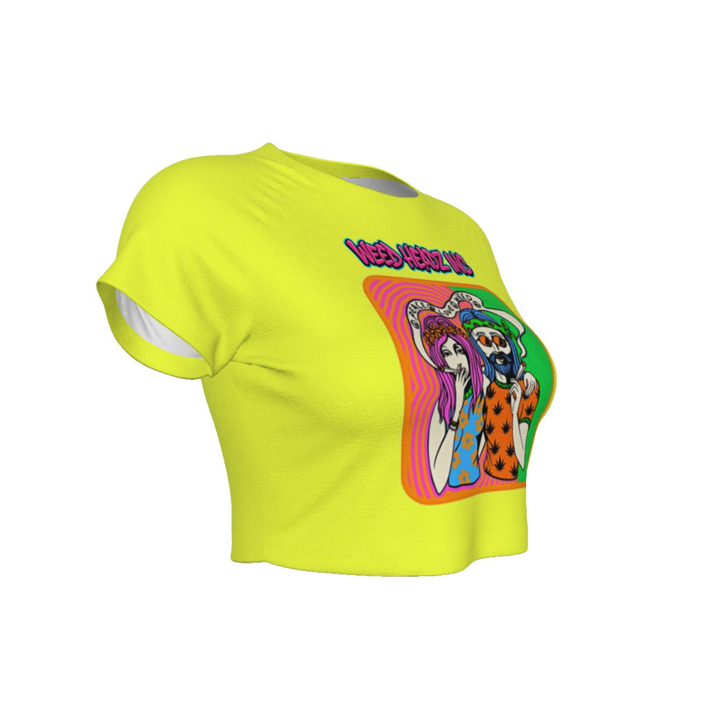 WHI Women's Peace Love Weed Cropped T-shirt