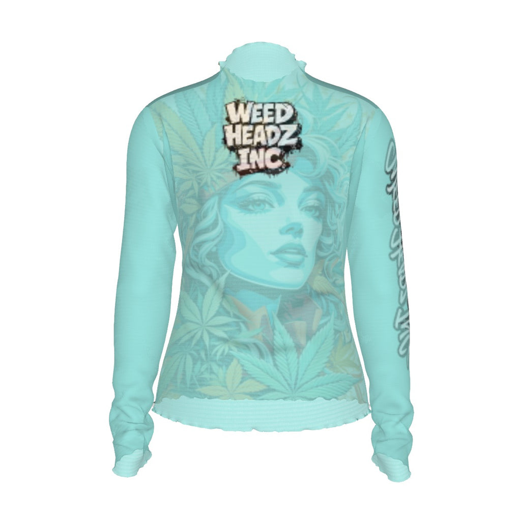 WHI Women's Sweet Blue Sheer Blouse