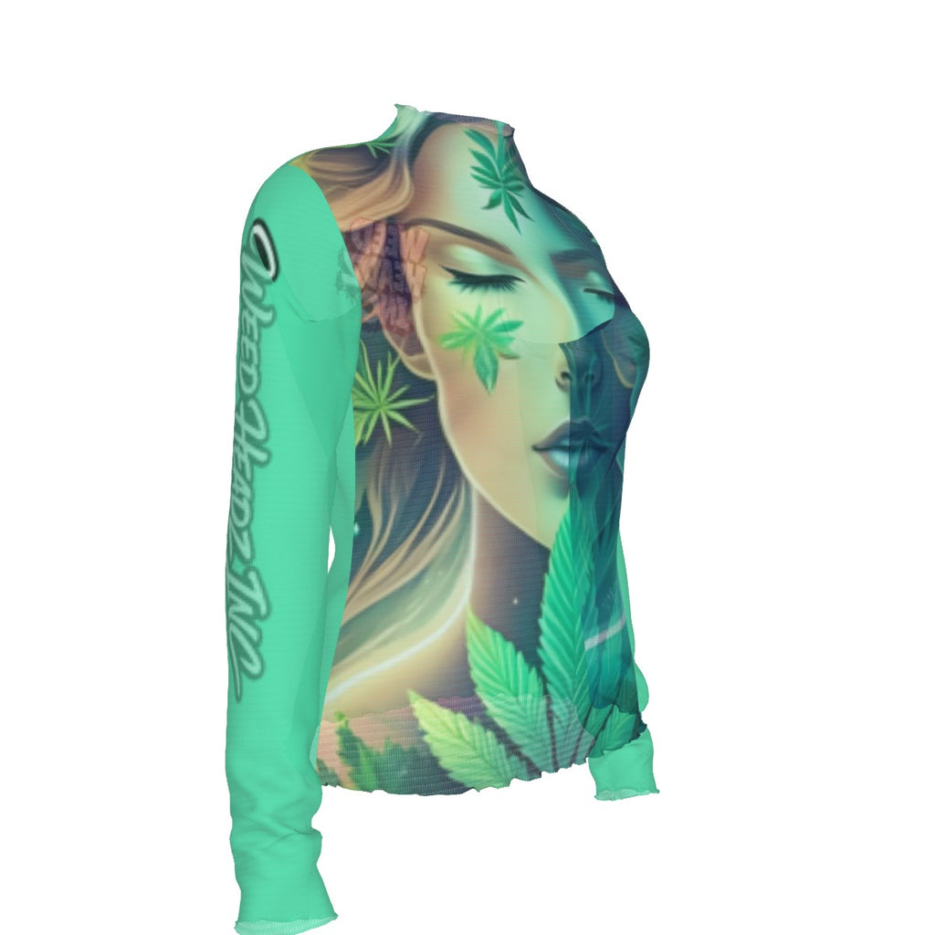 WHI Women's Green Grace Sheer Blouse