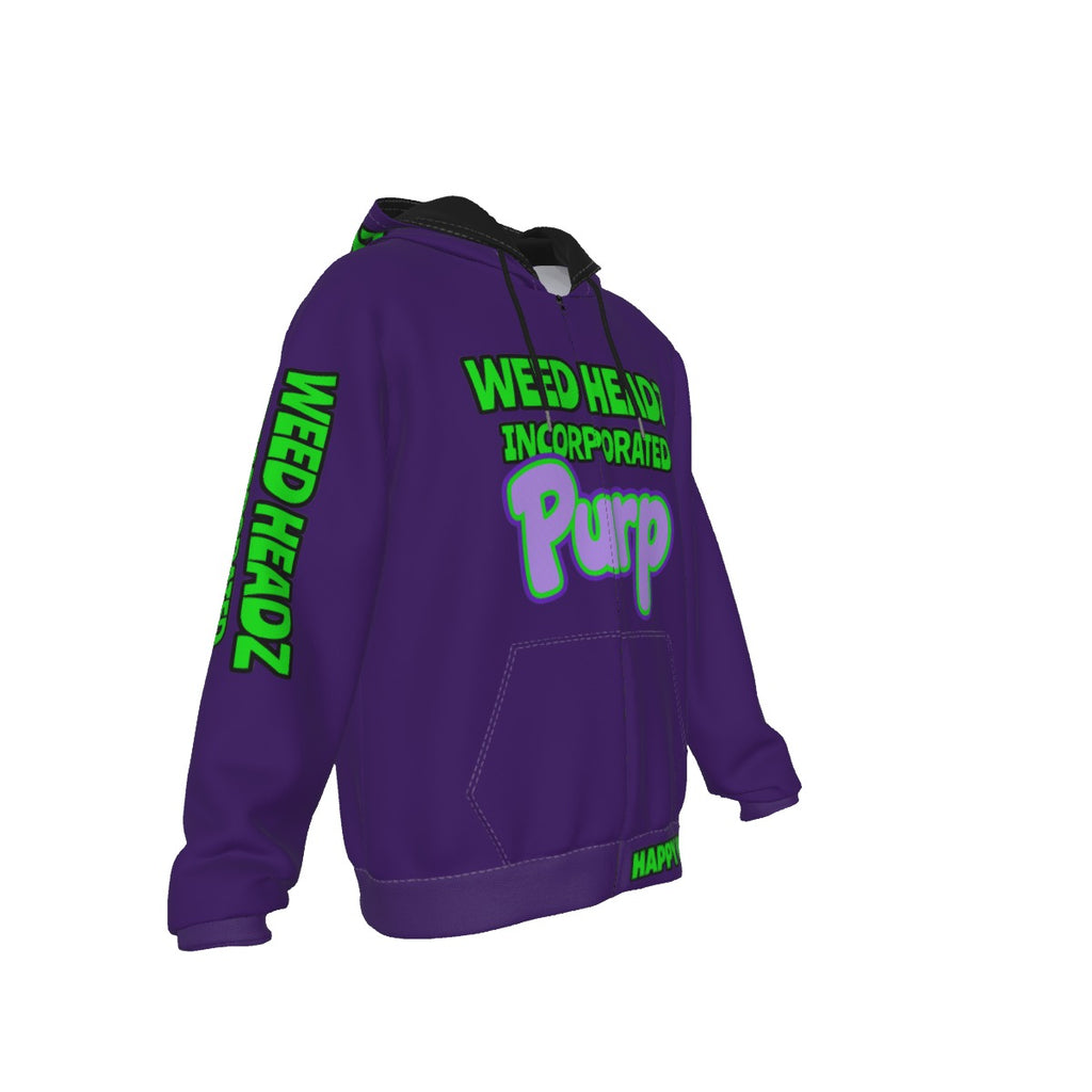 WHI Men's Purp Bud Zip Up Hoodie