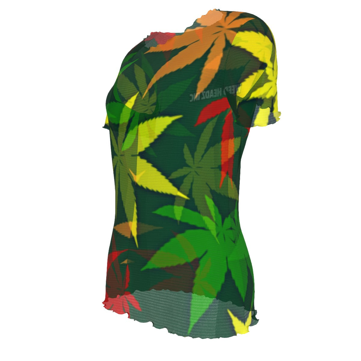 WHI Women's Rasta Luxe Short Sleeve Sheer Blouse