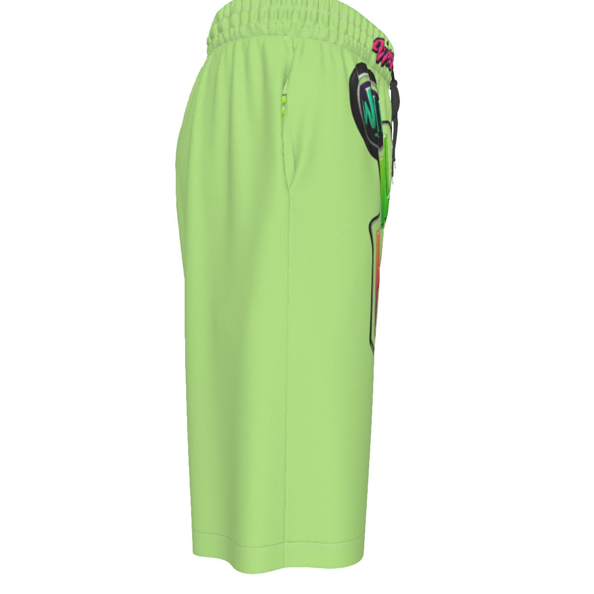 WHI Men's Fire Green Over-The-Knee Shorts