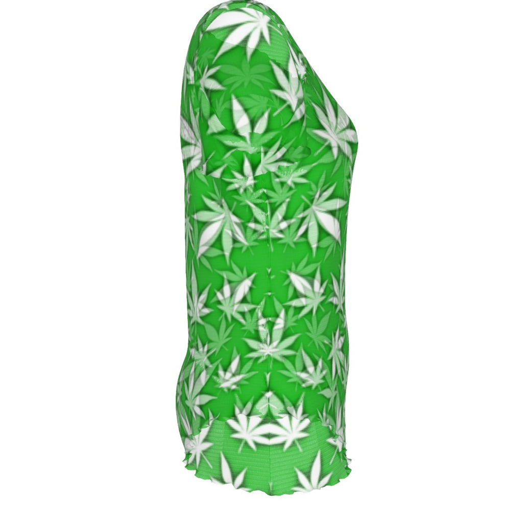 WHI Women's Krypto Short Sleeve Sheer Blouse