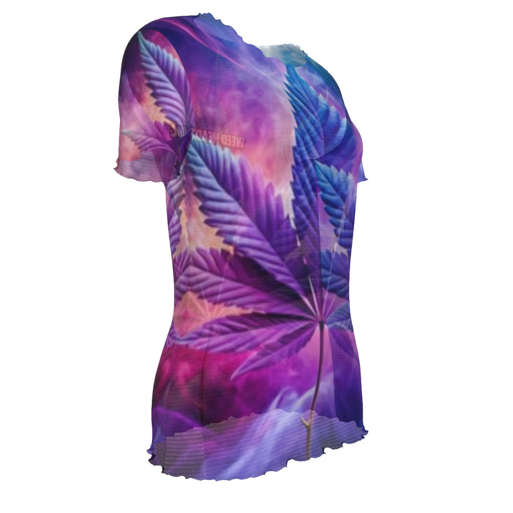 WHI Women's Mystic Zah Short Sleeve Sheer Blouse