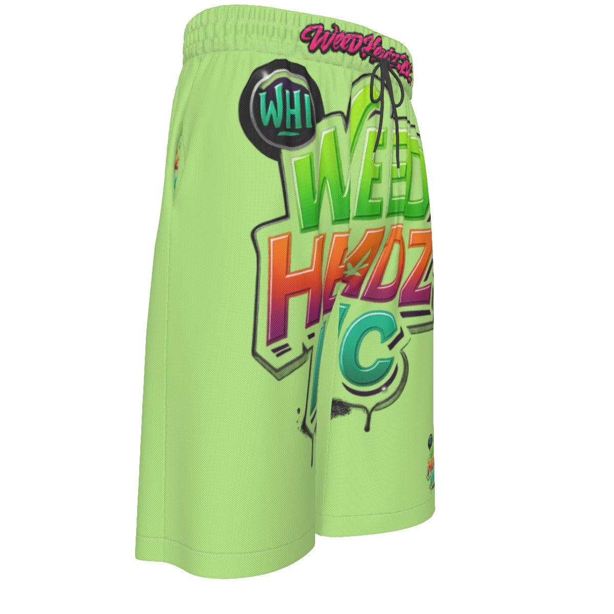 WHI Men's Fire Green Over-The-Knee Shorts