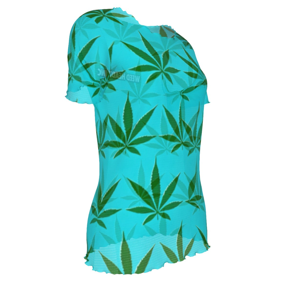WHI Women's Bud Passion Short Sleeve Sheer Blouse