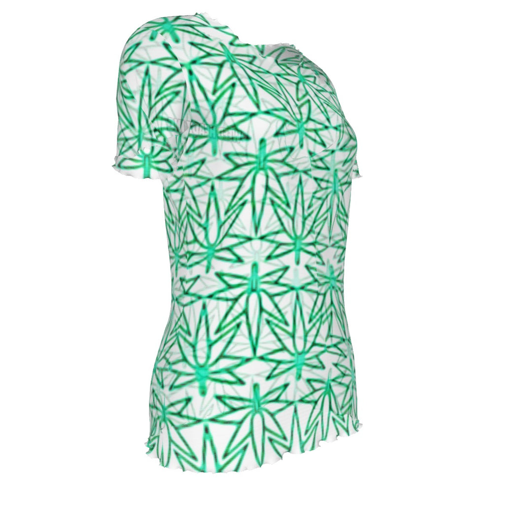 WHI Women's Frost Short Sleeve Sheer Blouse