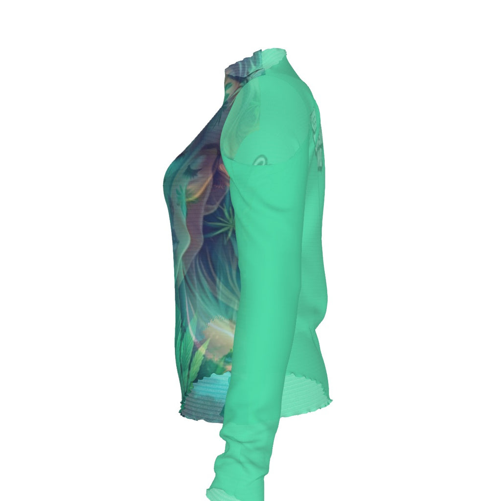 WHI Women's Green Grace Sheer Blouse