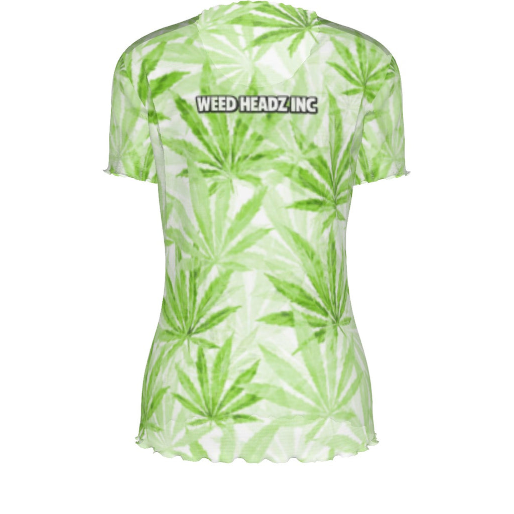 WHI Women's White Widow Short Sleeve Sheer Blouse