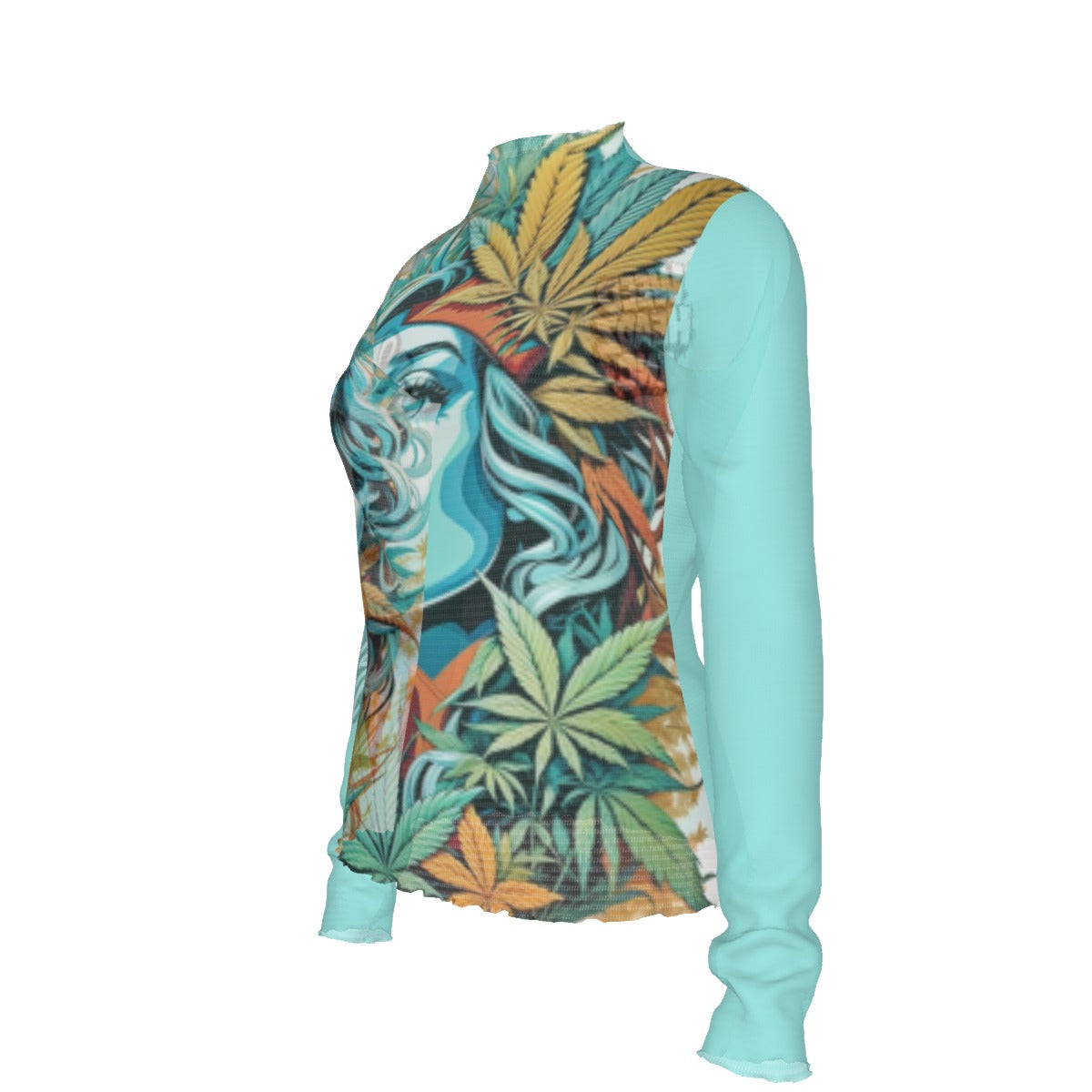 WHI Women's Sweet Blue Sheer Blouse