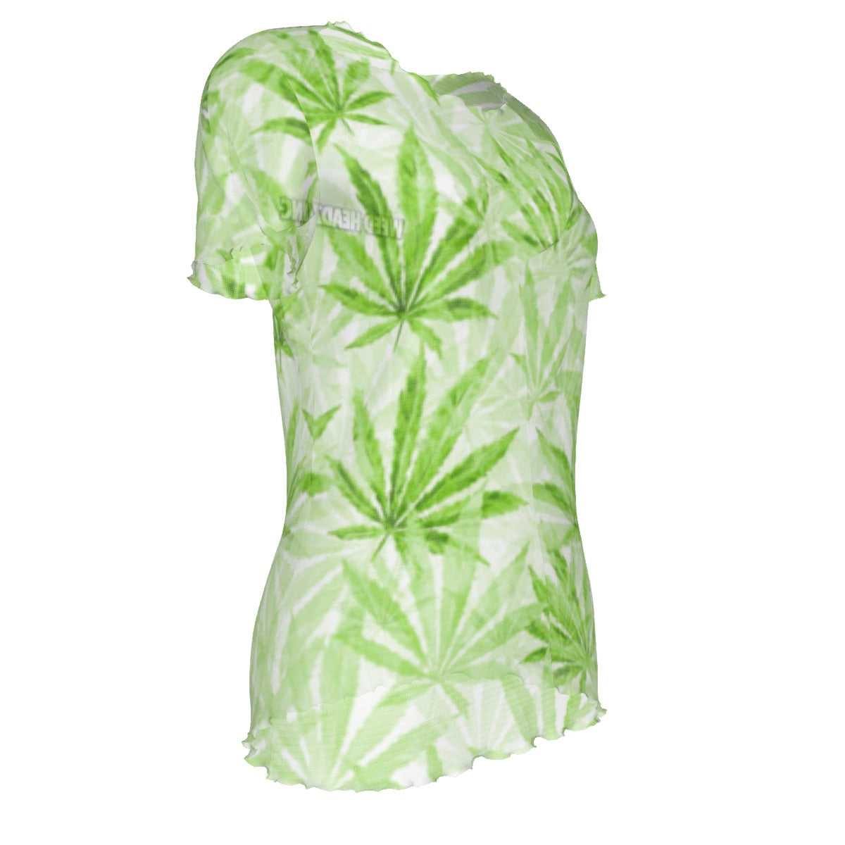 WHI Women's White Widow Short Sleeve Sheer Blouse