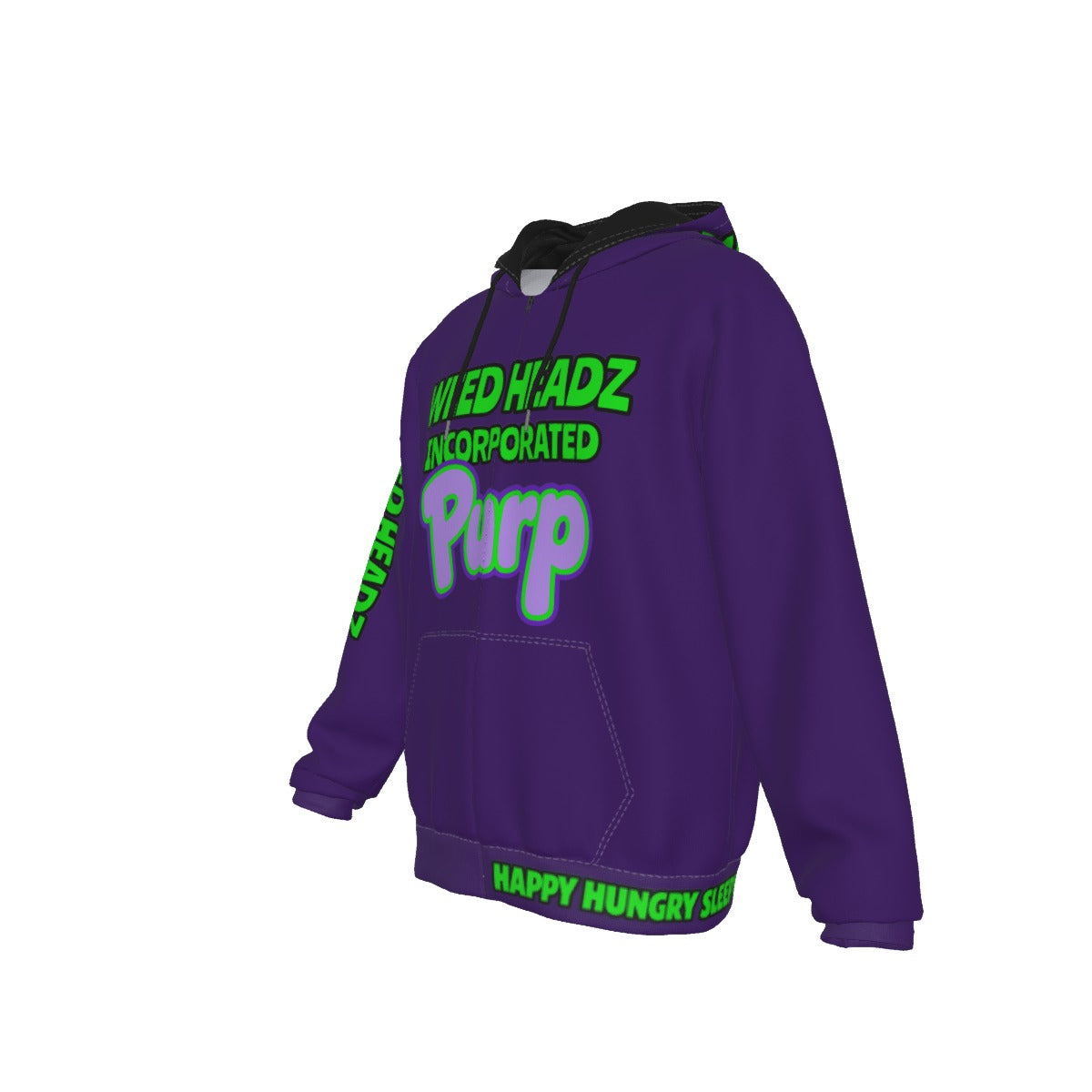 WHI Men's Purp Bud Zip Up Hoodie