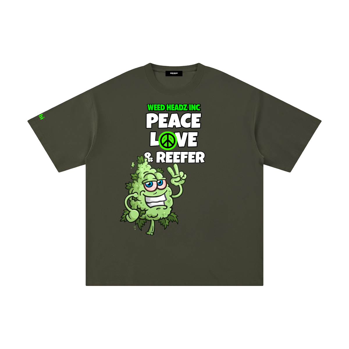 WHI Men's Peace Love & Reefer Buddy Cotton T-Shirt